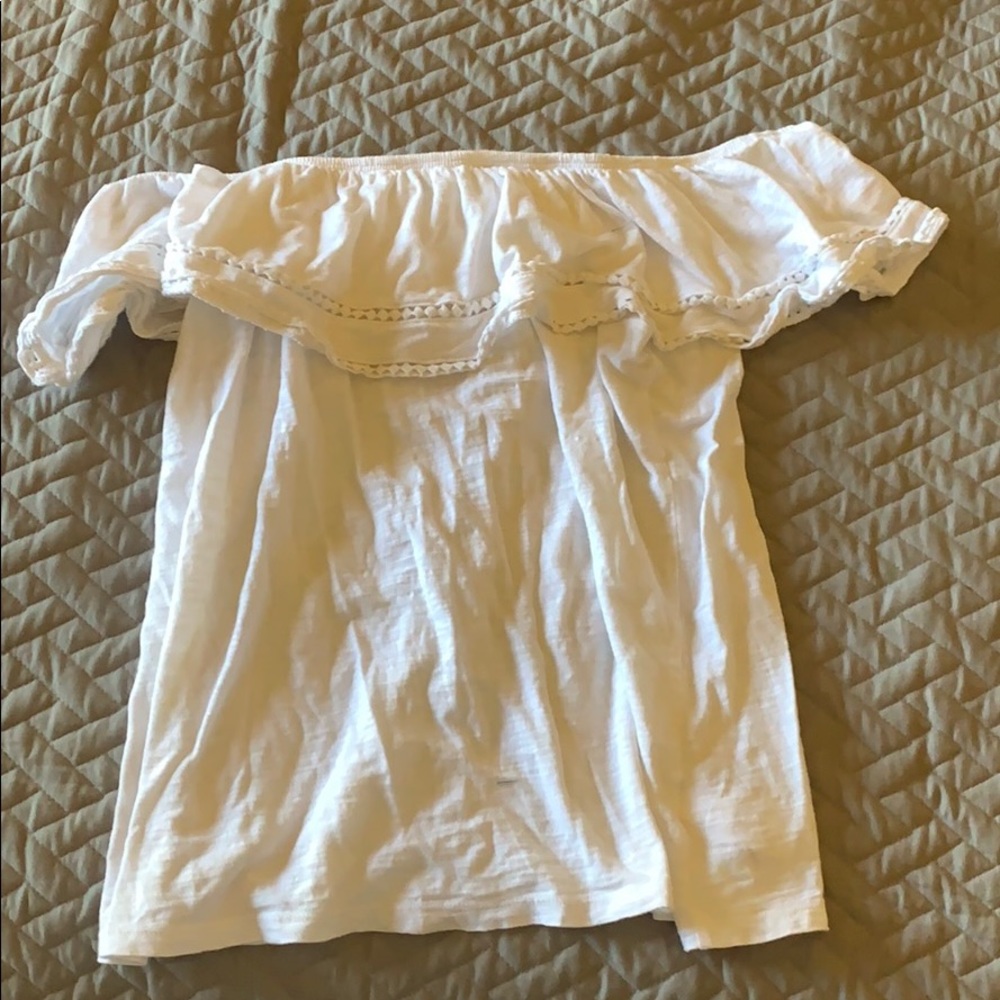 white off-the-shoulder top